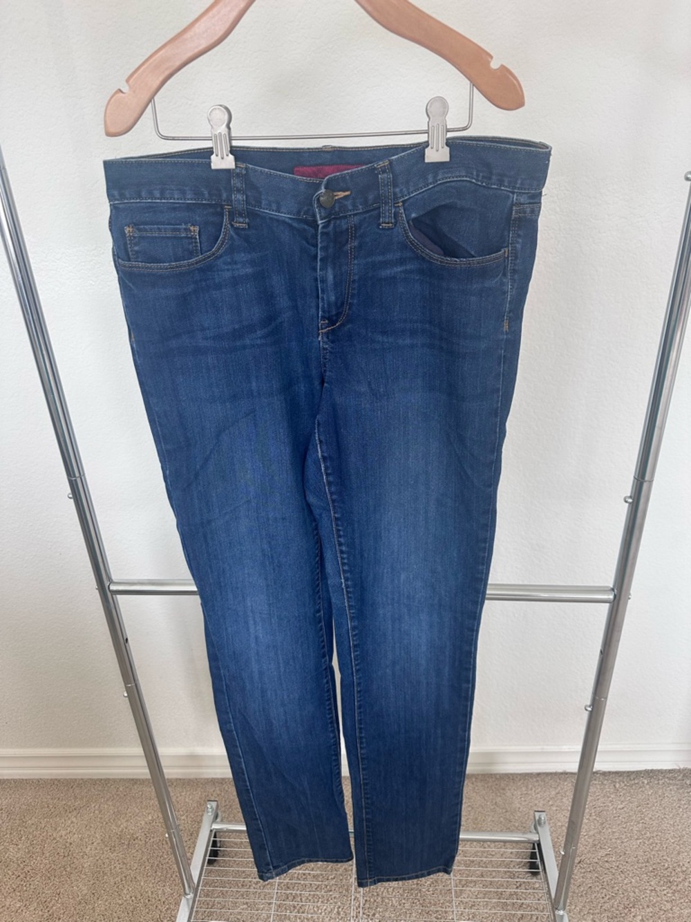 7 For All Mankind Women's Boot Cut Jeans in Dark Blue